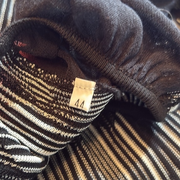 MISSONI Abstract Semi Sheer Black White Knit Top - Picture 9 of 10